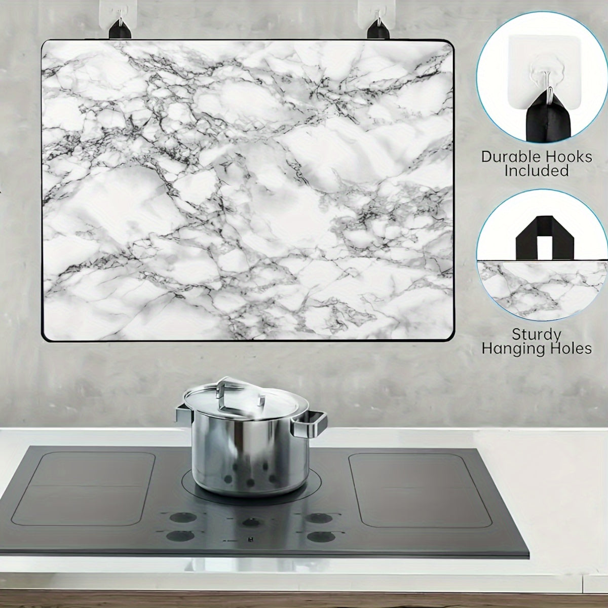 Large Waterproof Stove Top Cover 28.5x20.5 Inches Anti-Slip Glass Protector