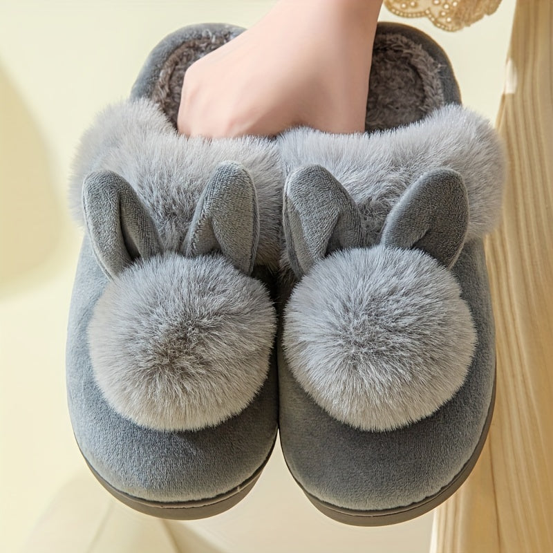 Women's Kawaii Rabbit Slippers Plush Indoor Outdoor Warm NonSlip