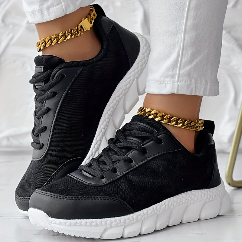 Women's Mesh Lace Sneakers Breathable Lightweight Casual Shoes