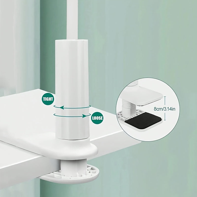 360° Rotating Tablet Phone Holder with Spiral Base, 100cm Bedside Stand