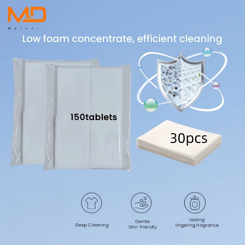 Plastic-Free Laundry Detergent Sheets Eco-Friendly Hypoallergenic 30/150/300 pcs