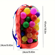 Qizil Tarmoqli Saqlash Ruksak, Havo O'tkazuvchi Matodan - Plyaj O'yinchoqlari uchun Quvvatli Yengil Sayohat Tashkiliy, Tortish Qopqog'i bilan va Qum Qazish Asboblari uchun Saqlashni O'z ichiga Oladi, Tashqi O'yin Zaruriyatlari uchun Mukammal.