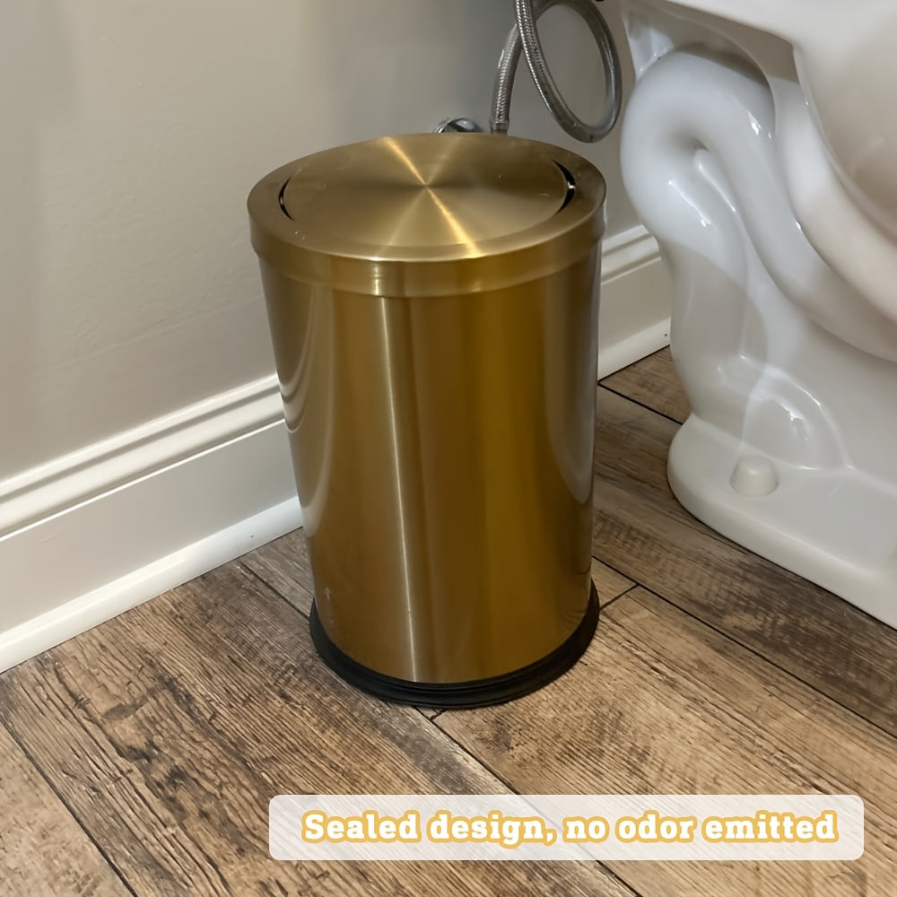 Boshliq bilan zanglamaydigan po'latdan yasalgan axlat qutisi, katta hajmli, oshxona, hammom, mehmonxona uchun