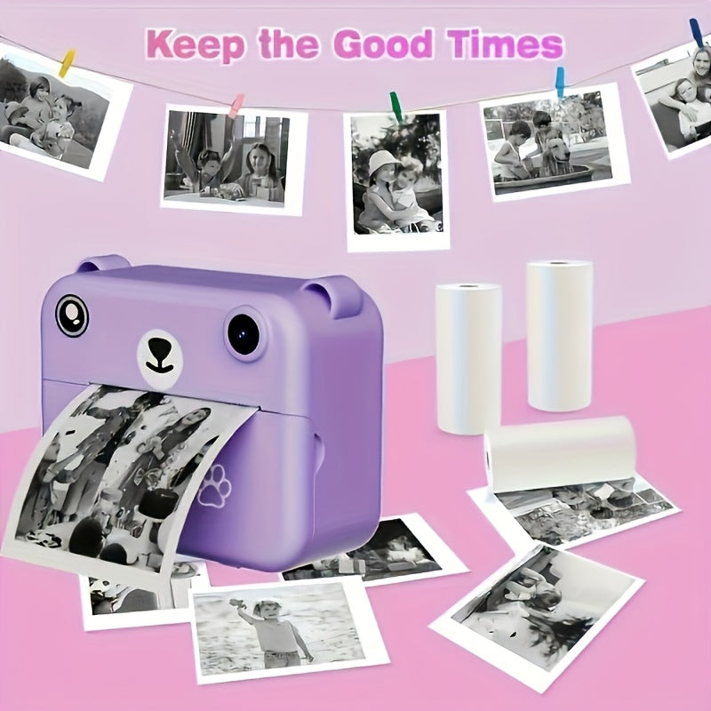 10 ta portativ tezkor kamera printeri uchun termal printer qog'oz roliklari to'plami, silliq, qayta ishlanadigan yuzasi va bo'yoqsiz bosma.