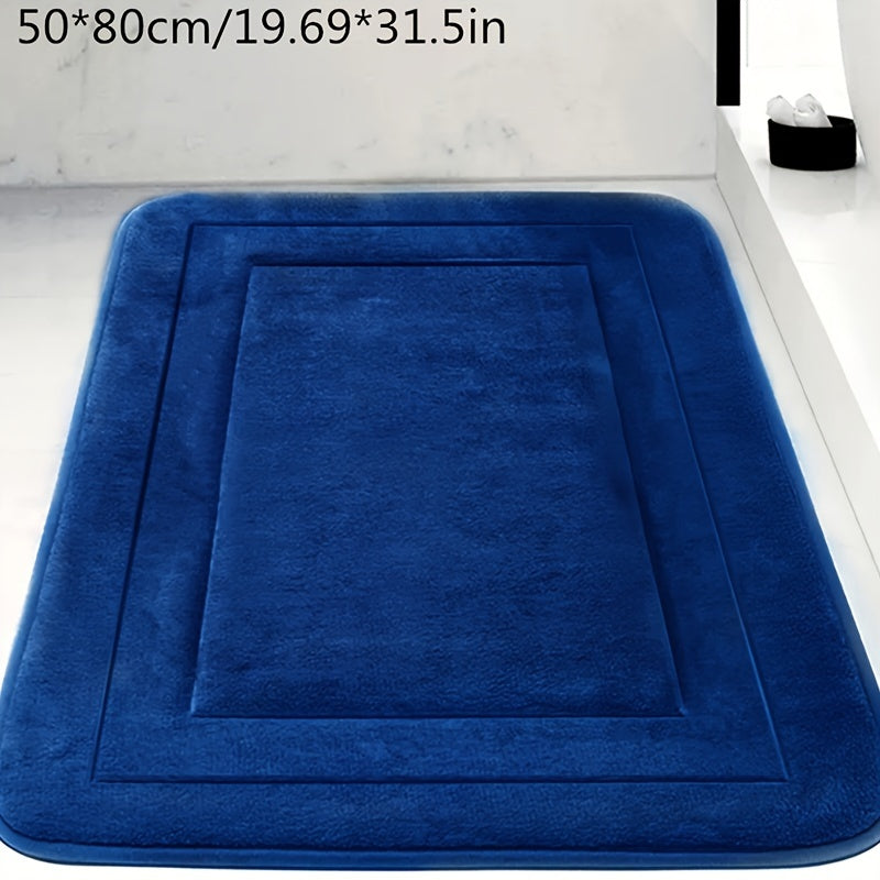 Absorbent Non-Slip Bathroom Floor Mat with Memory Foam PVC Bottom for Bathroom and Bedroom Use
