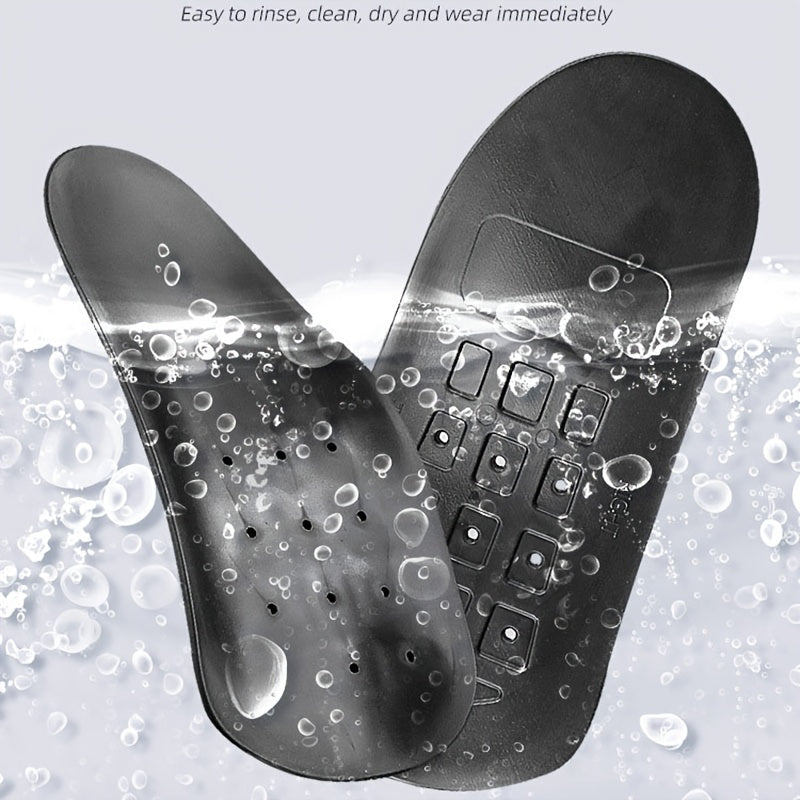 Black Arch Support Insoles for Men and Women Comfort Footbed Inserts