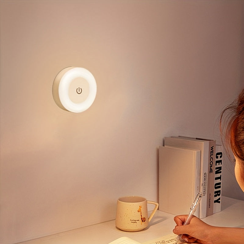 Rechargeable USB Night Light with Touch Switch Adjustable Brightness Indoor Wall Lamp Portable Modern Lighting