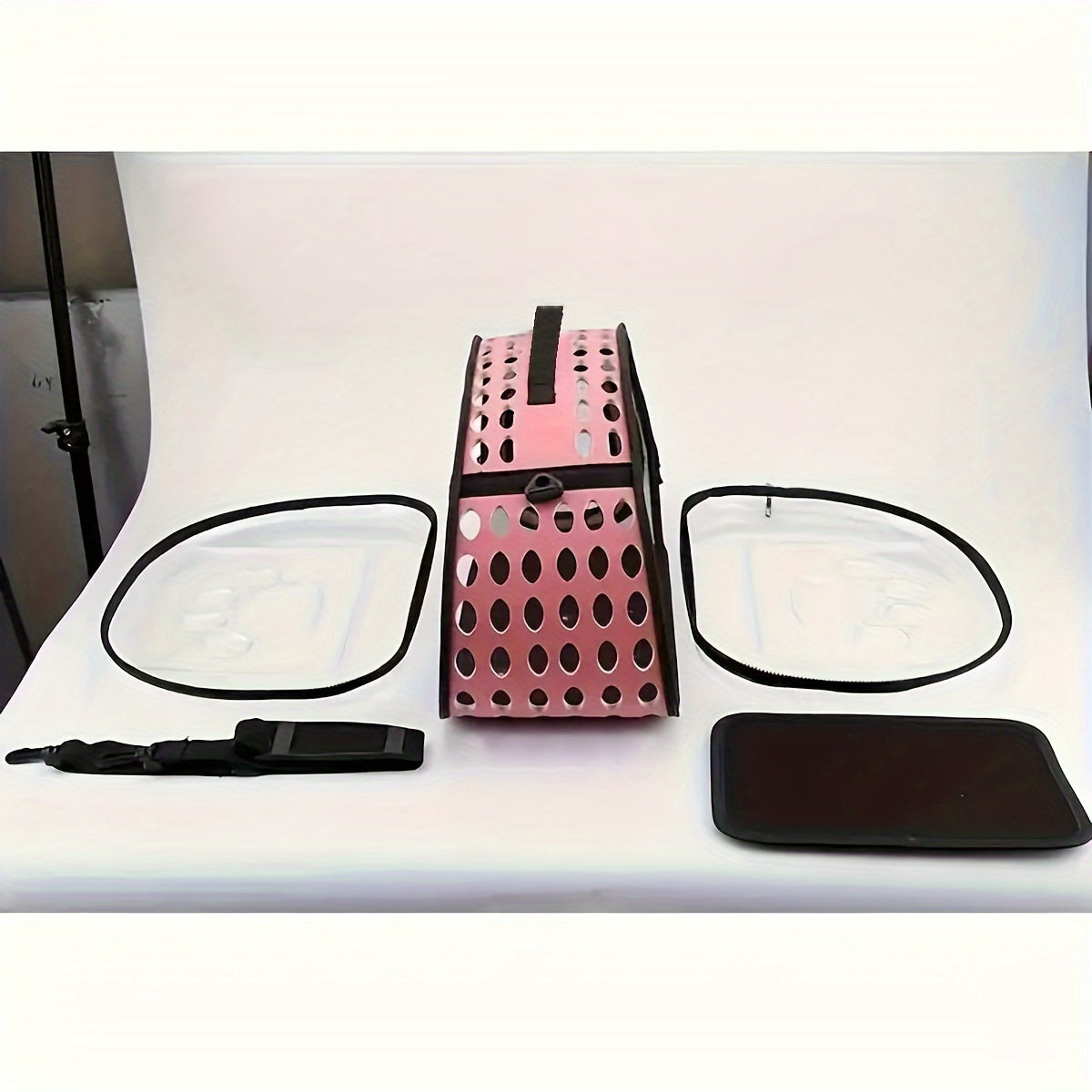 Breathable Foldable Cat Backpack Carrier with Footprint Design and Transparent Window