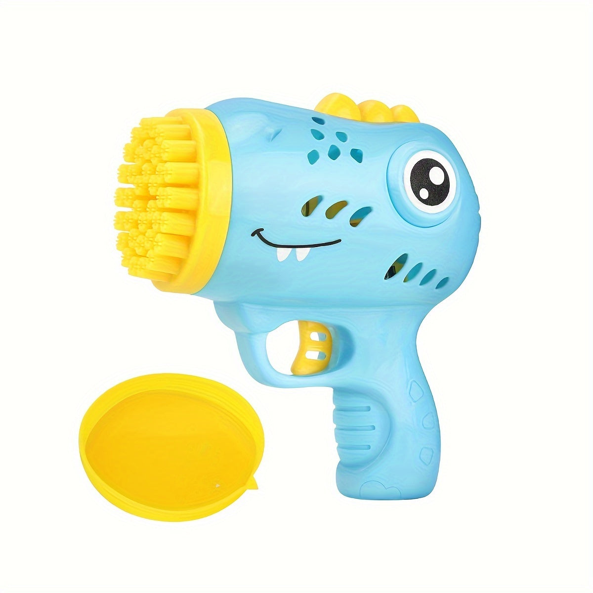 Children's Electric Dinosaur Bubble Gun for Kids Ages 3-6 with 36 Nozzles LED Lights Plastic Outdoor Toy