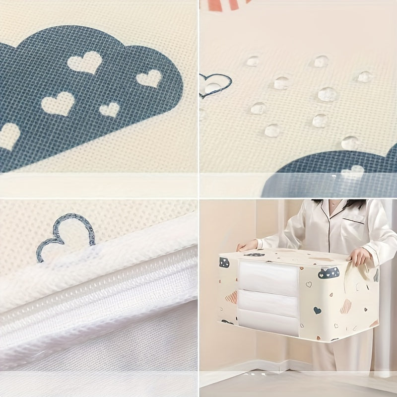 Large Capacity Storage Bag with Handles Dustproof Moisture-Resistant Beige