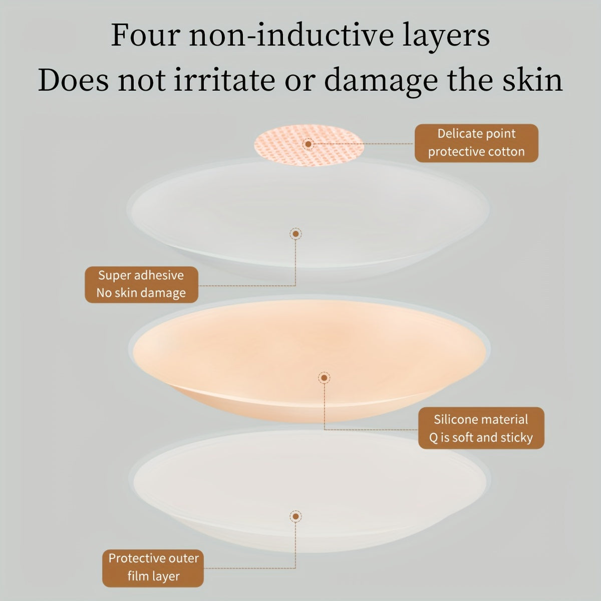 Women's Reusable Silicone Nipple Covers Seamless Self-Adhesive 2/6/10 Pack