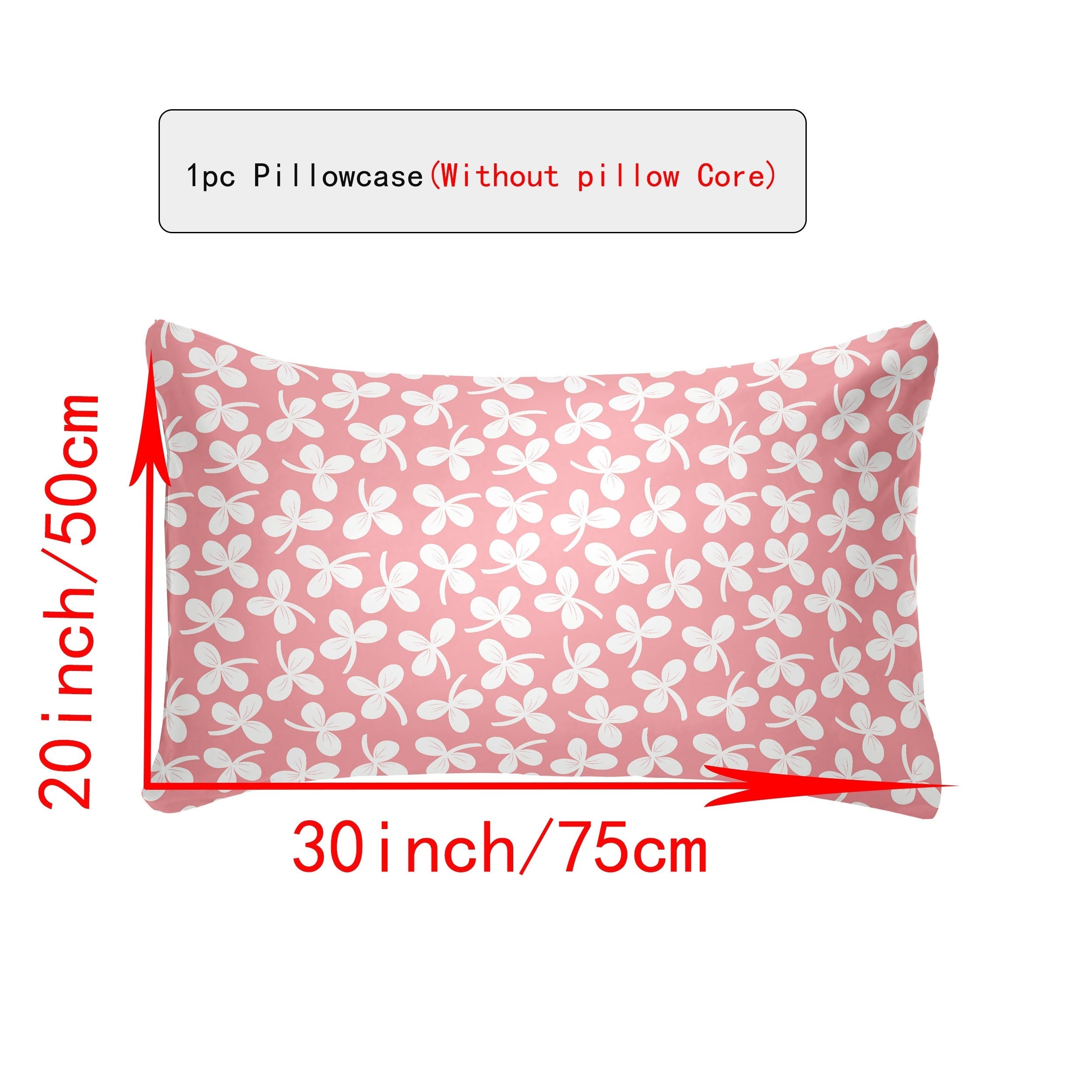 Breathable Pillowcase with Envelope Closure in Multiple Sizes and Floral Patterns