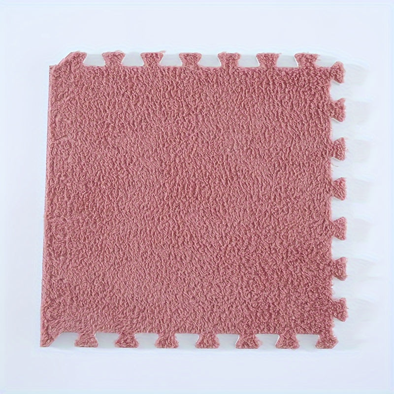 Set of 6 Plush Puzzle Rugs 29.97cm Soft Washable Customizable for Bedroom Living Room