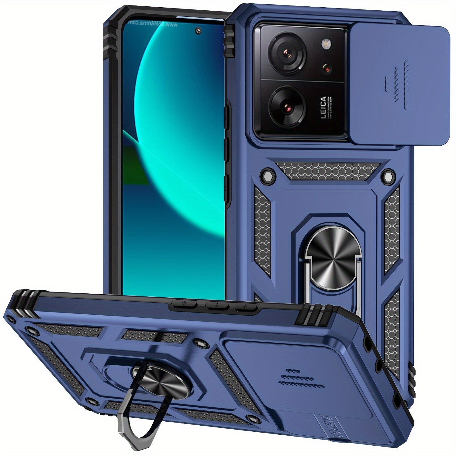 Shockproof PC Phone Case with Magnetic Ring Holder and Stand for Xiaomi 12T 12T Pro 13T 13T Pro