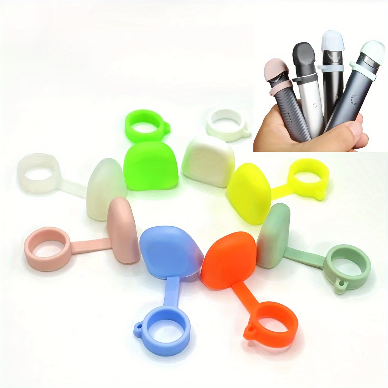 3 шт. силиконовые крышки для электронных сигарет, подходят для атомайзеров диаметром 1,3 см / 0,50 дюйма