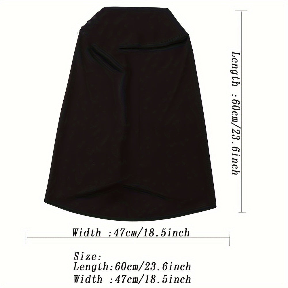 Modest Hijabs Elastic Full Coverage Shawl Headscarf Ramadan Muslim Ladies Neck Prayer Wrap