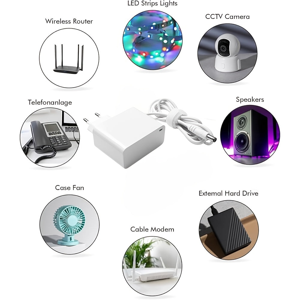 24V 3A Quvvat ta'minoti adaptori 100-240V AC dan DC ga 5.5mmx2.1mm rozetkali