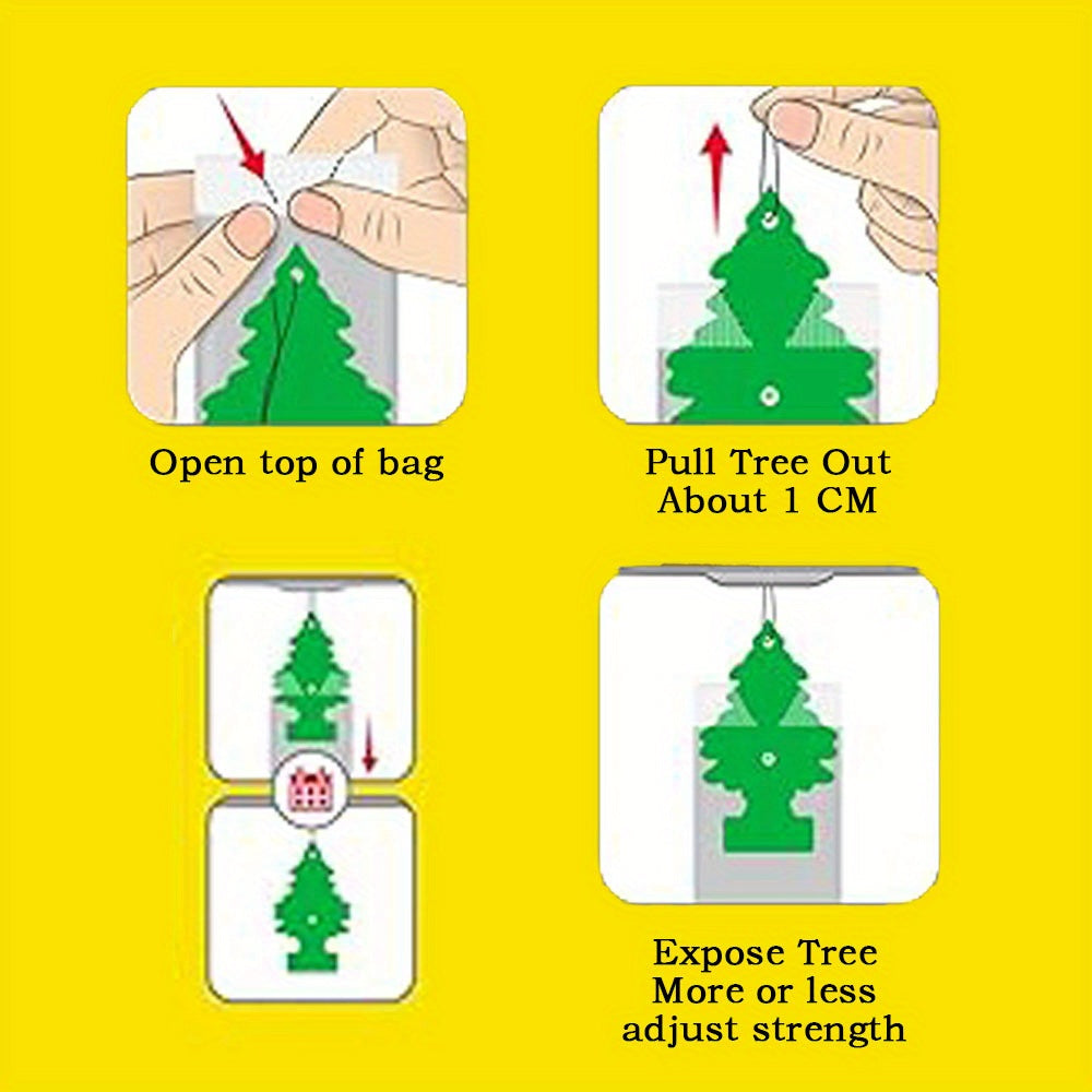Car Air Freshener Hanging Paper Tree for Home or Vehicle Scented Decor
