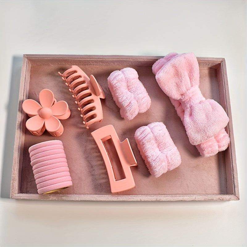Valentine's Day Gift Set Hair Clips Hair Ties Wrist Towel 16 Pieces