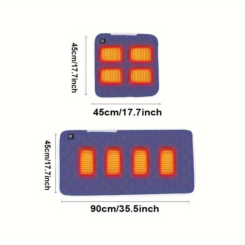 Almohadilla de calefacción de grafeno USB para espalda y cintura con 3 temperaturas ajustables