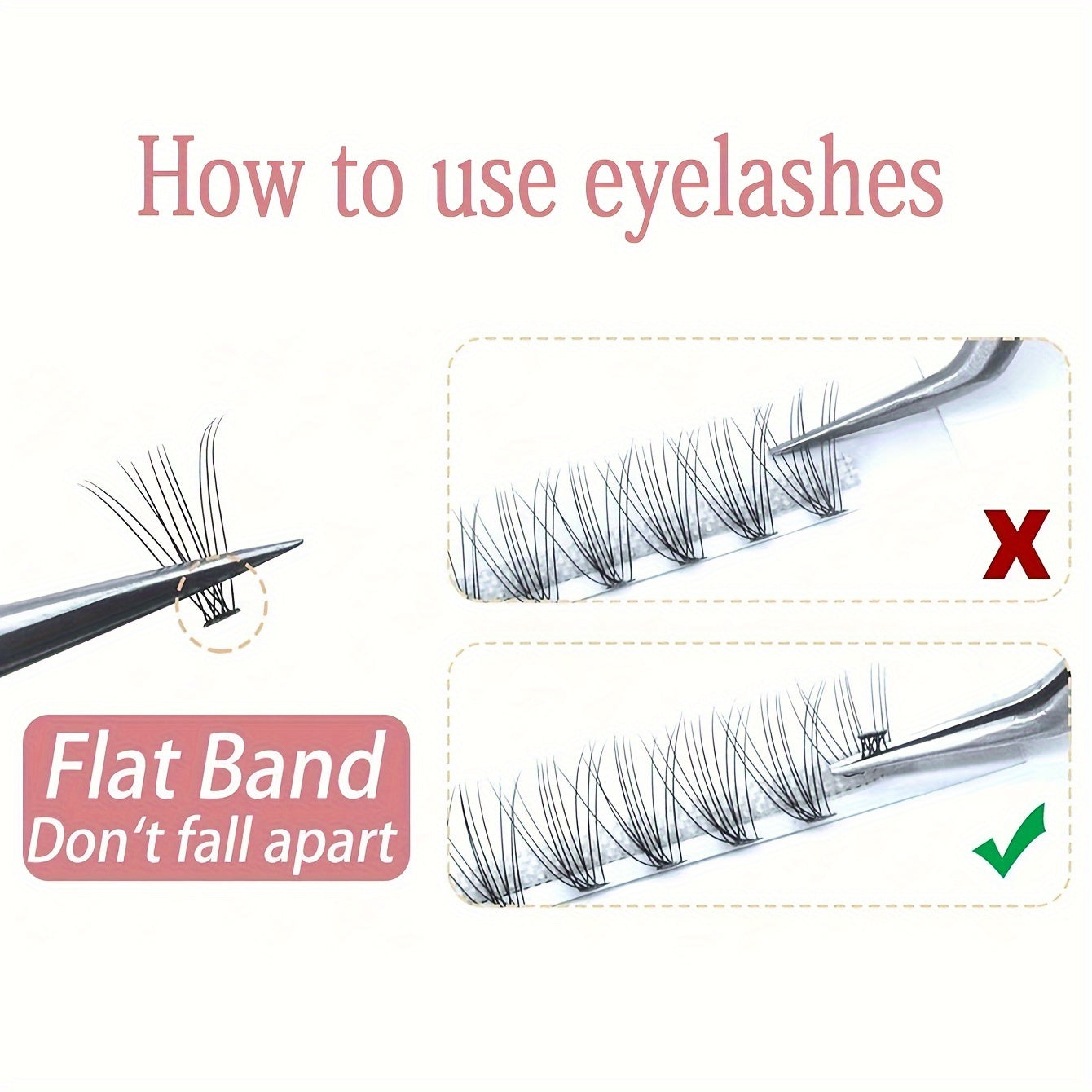 Искусственные ресницы с дизайном рыбьего хвоста, естественный изгиб C, 6-12 мм