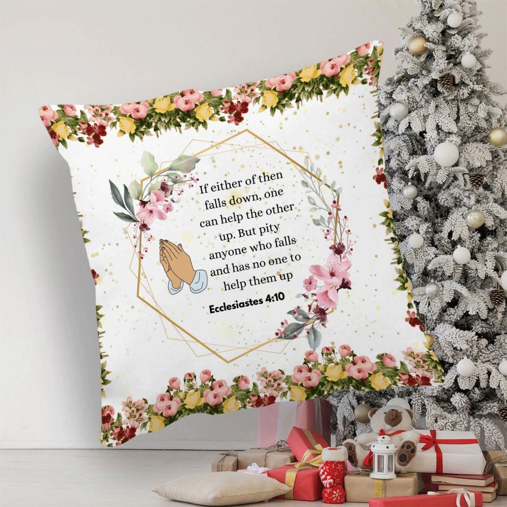 Ilhomlantiruvchi Injil oyati bilan toʻldirilgan yumshoq yostiq qoplami 45.72cm kvadrat yostiq uchun, yashash xonasi, yotoqxona, ochiq havoda sayohat uchun