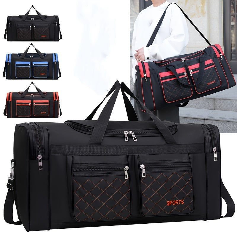 Men's Nylon Travel Bag with Multiple Pockets for Clothes Storage