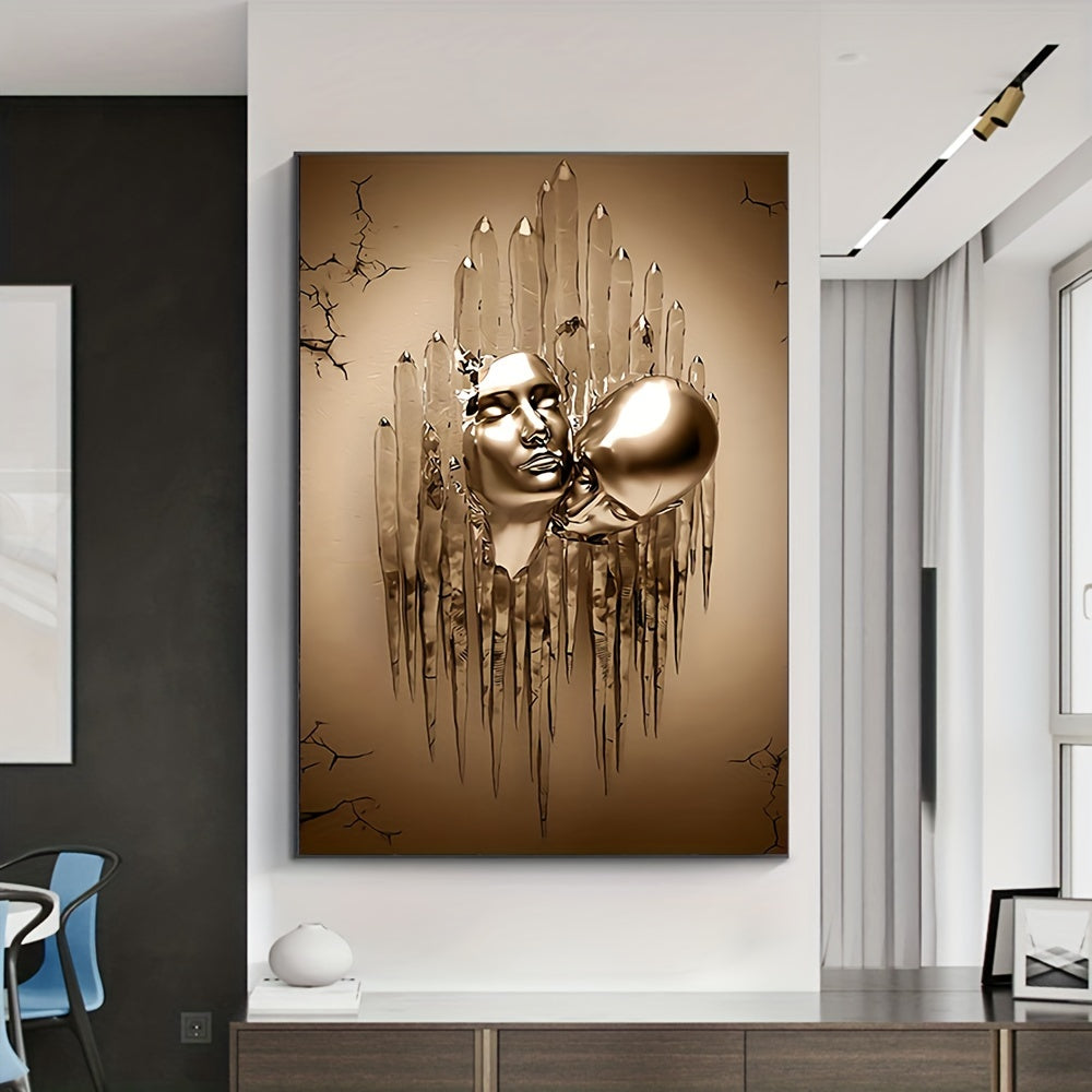 Abstract Canvas Wall Art of Love Couples Kissing 40x60cm or 50x75cm Home Decor