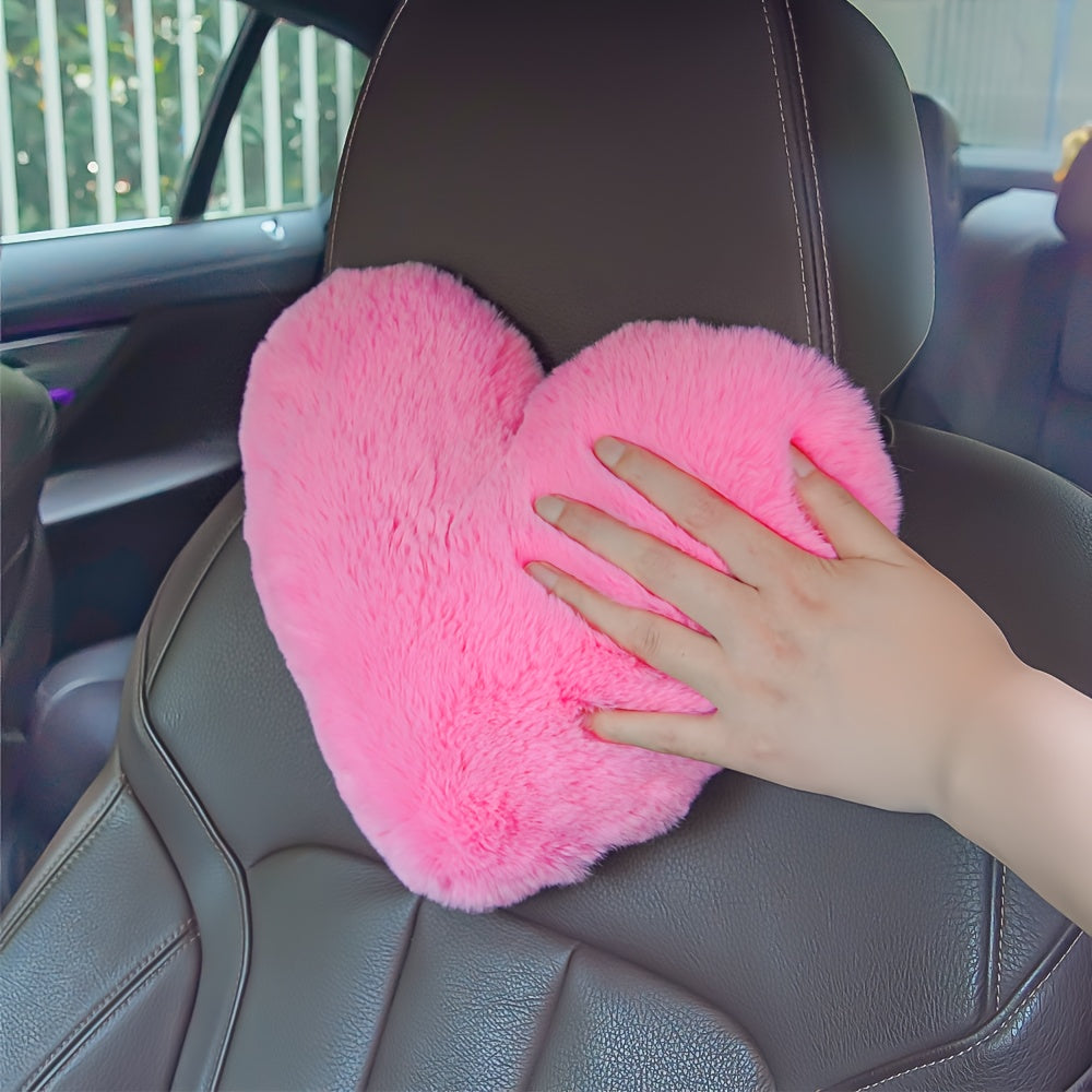 Car Seat Pillow Neck Rest Plush Headrest for Cars Interior Accessories