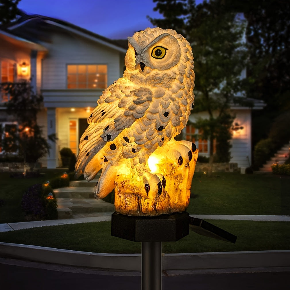 Luz solar de jardín Owl con LED para decoración exterior en patio