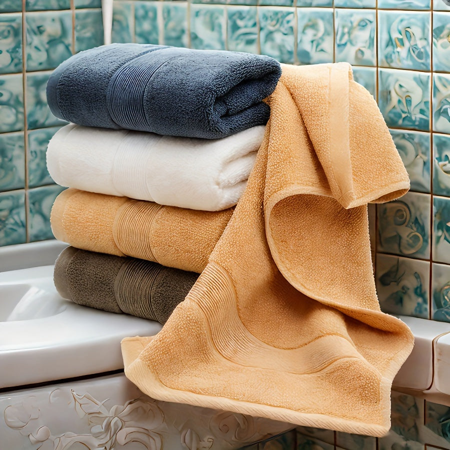 3 ta premium paxta velur sochiq, 35.56 sm x 73.66 sm, yumshoq va singdiruvchi, mehmonxona sifatida qora ko'k, och bej va kulrang. Hammom yoki spa foydalanish uchun ideal.