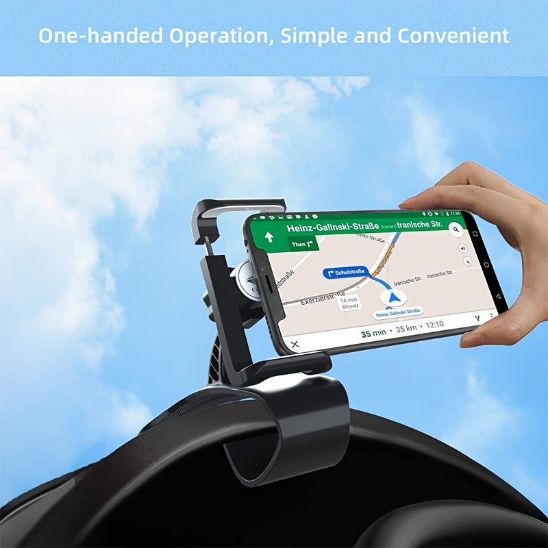 Universal ABS Car Phone Mount 360° Rotatable Anti-Slip Dashboard Holder