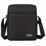 Men's Black Polyester Crossbody Bag for Outdoor and Business Travel