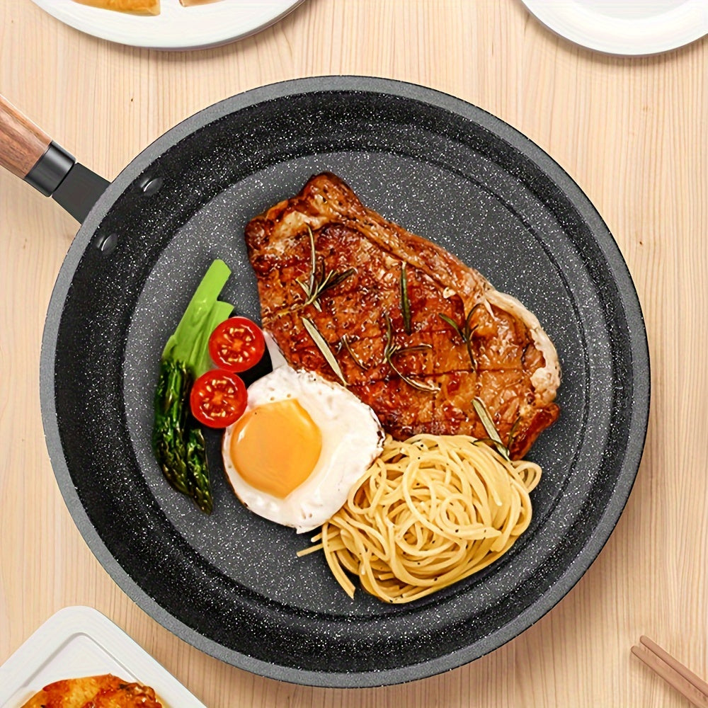 Juego de sartenes de hierro fundido con tapa para cocinar filetes, panqueques y más, de 10 pulgadas