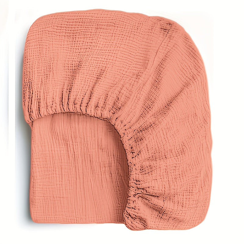 Muslin Fitted Crib Sheet 100% Cotton Breathable Softness for Standard Mattress