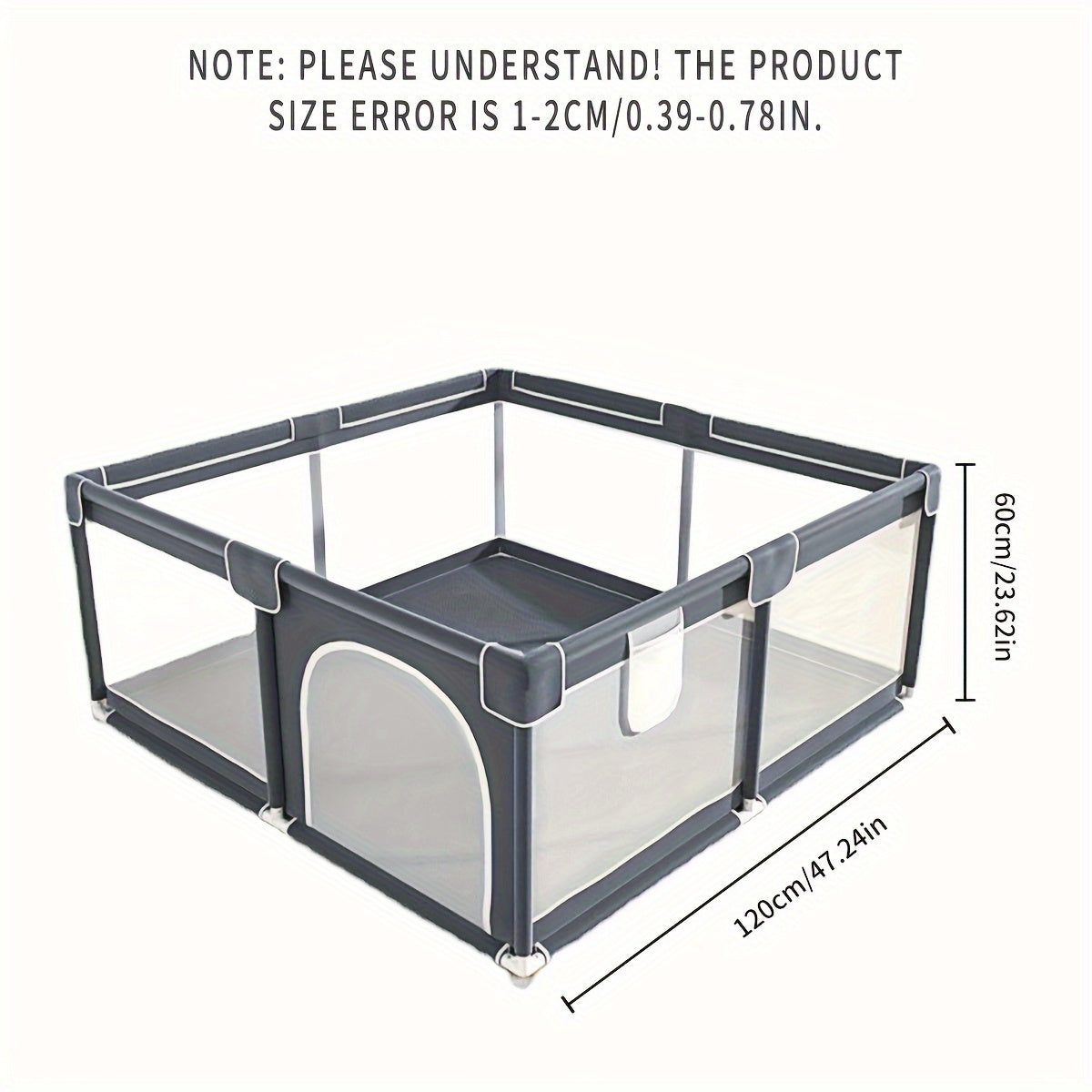 Baby Playpen for Infants and Toddlers Portable Indoor Outdoor Sturdy Mesh Polyester