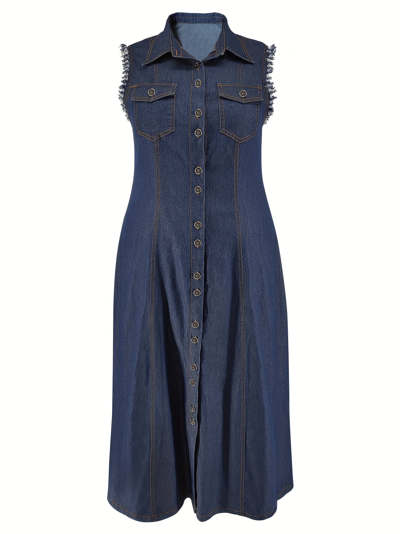 Ayollar uchun denim kiyi, bir rangli, lapel yaka, katta o'lcham, bahor yoz kuz