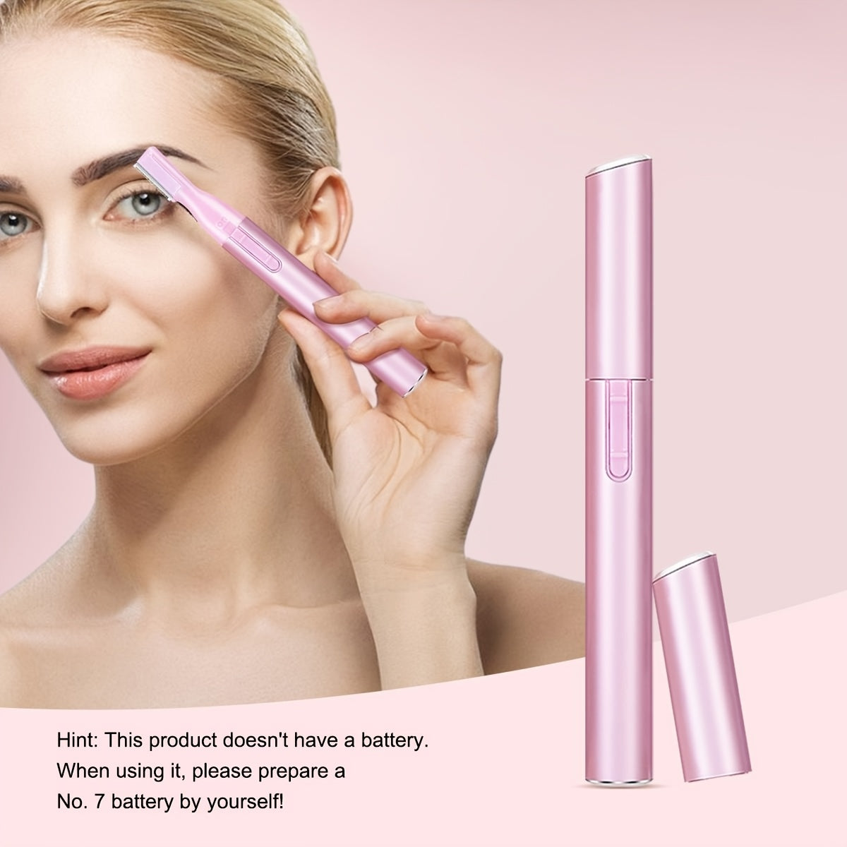 Electric Eyebrow Trimmer for Women and Men Mini Travel Size Battery Powered Precision Brow Shaping