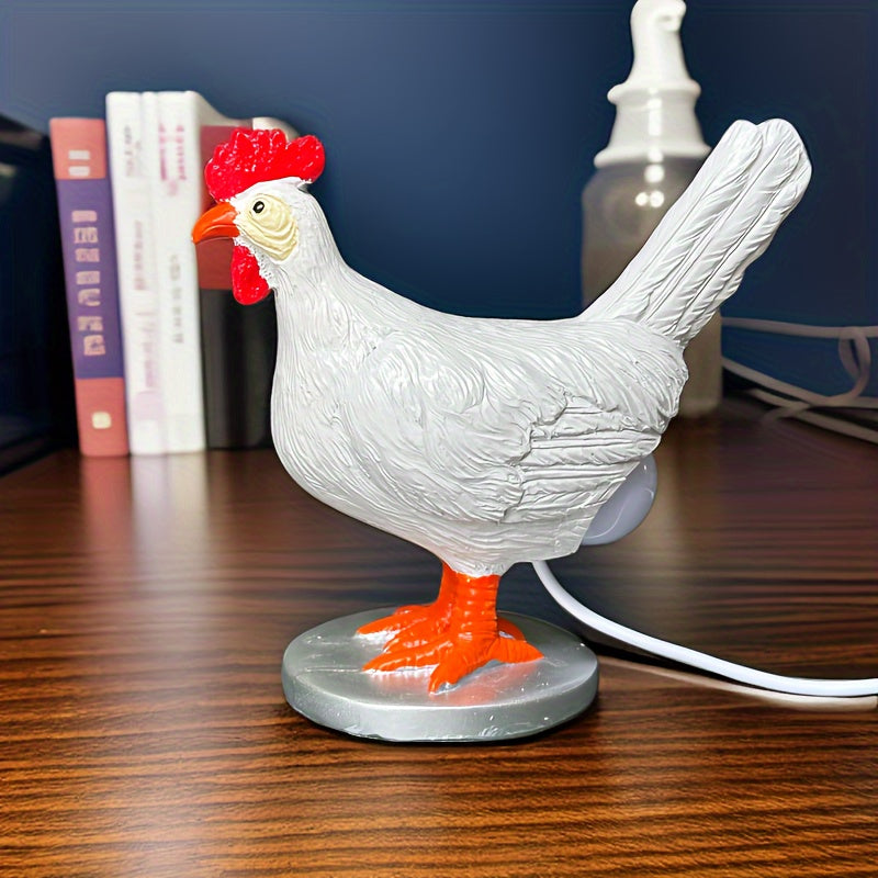 Chicken Butt Lamp Resin Desktop Ornament LED Light Cute Rooster Home Decor Gift