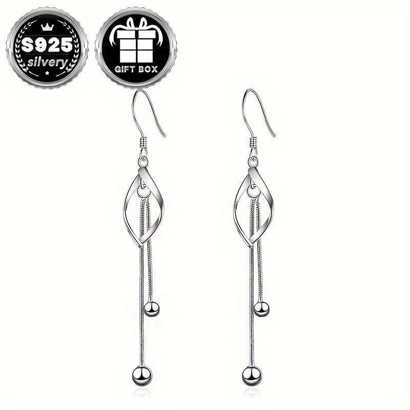 925 Sterling Silver uzun tassel bilakuzuklar, Yevropa va Amerika uslubida, taxminan 3.9g og'irlikda. Ushbu bilakuzuklar nafis va jozibali kumush to'plarni namoyish etadi, maftunkor va nozik bir aurani tarqatadi.