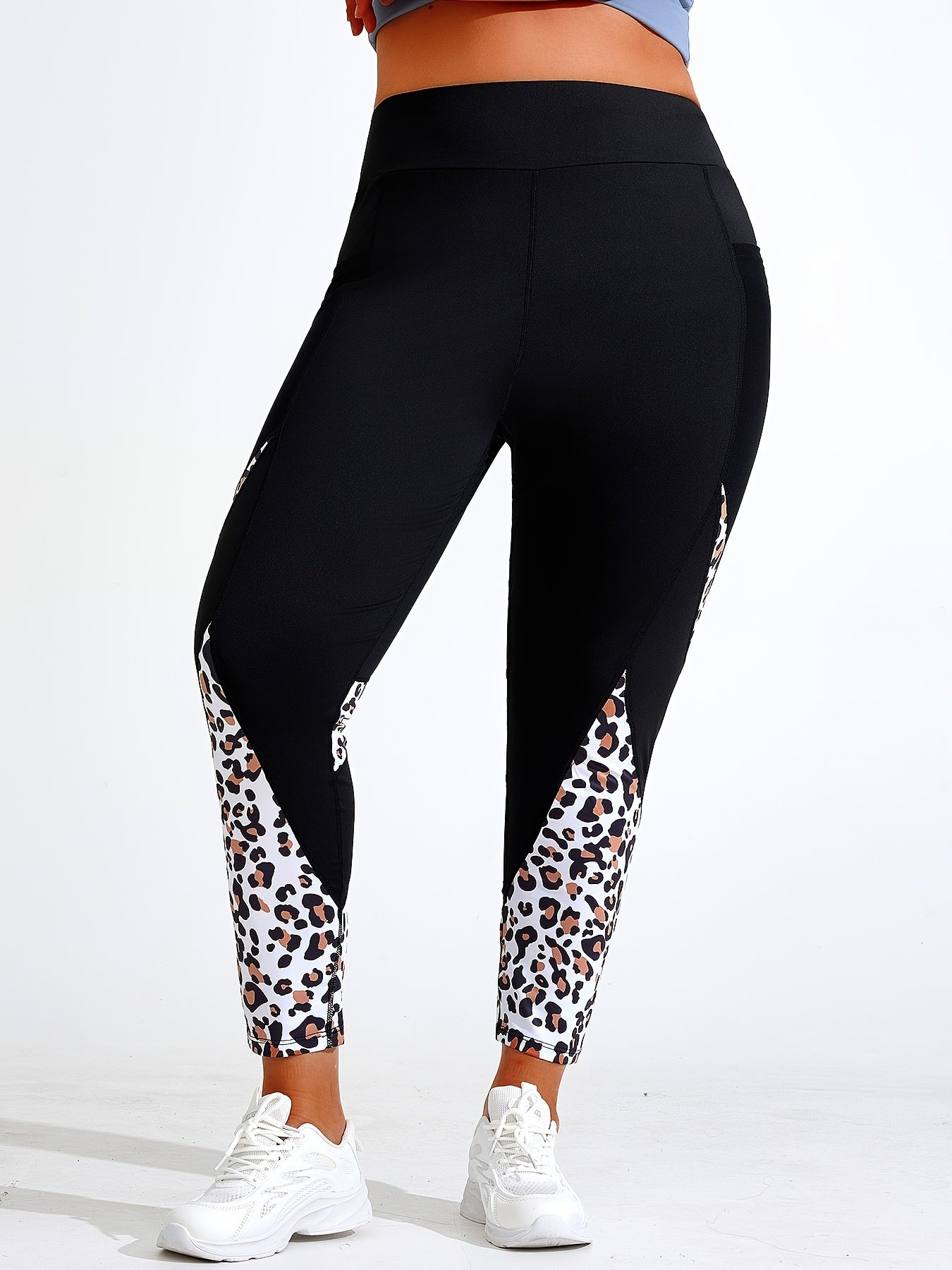 Женские леггинсы для йоги больших размеров с карманами, эластичные, непрозрачные, спортивная одежда