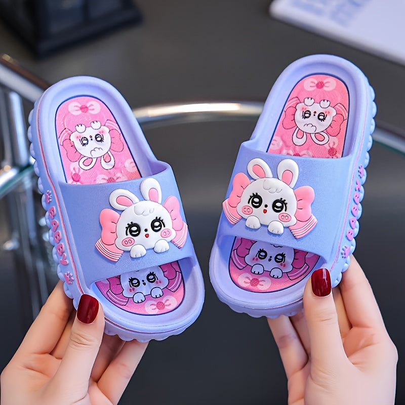 Kids' PVC Bunny Slippers Non-Slip Indoor Outdoor Comfortable for Boys and Girls