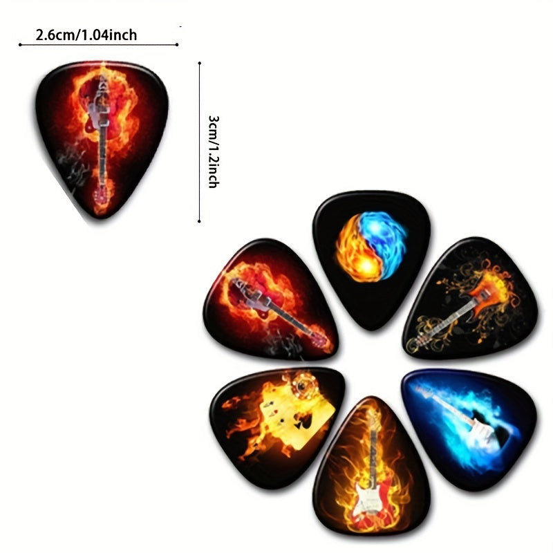 Set de púas de guitarra coloridas 6 o 12 piezas, 0.71mm de plástico delgado