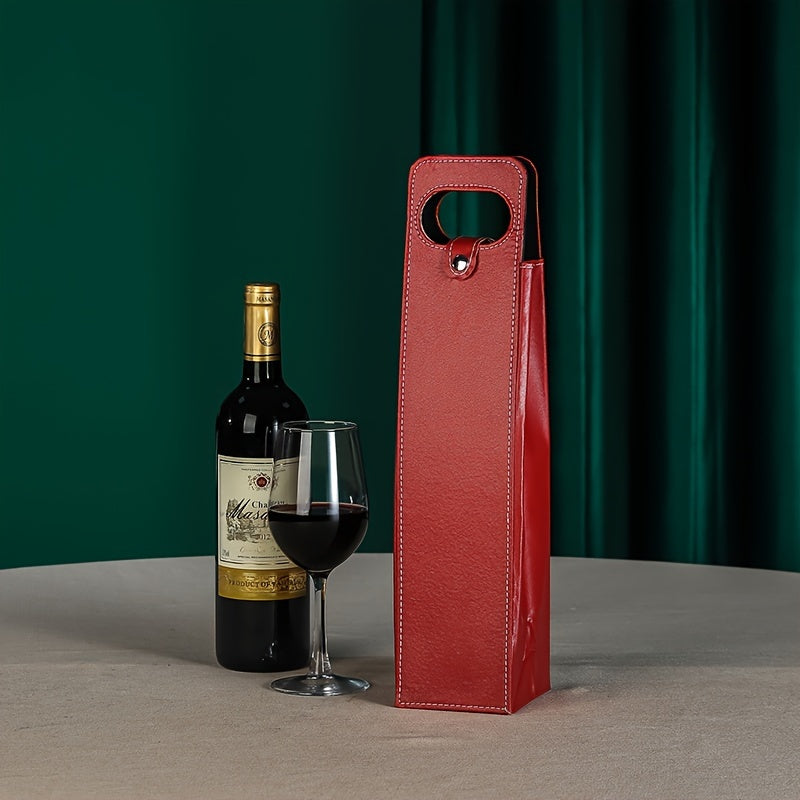 Luxury Felt Wine Carrier Bag Vegan-Friendly Festive Giftable