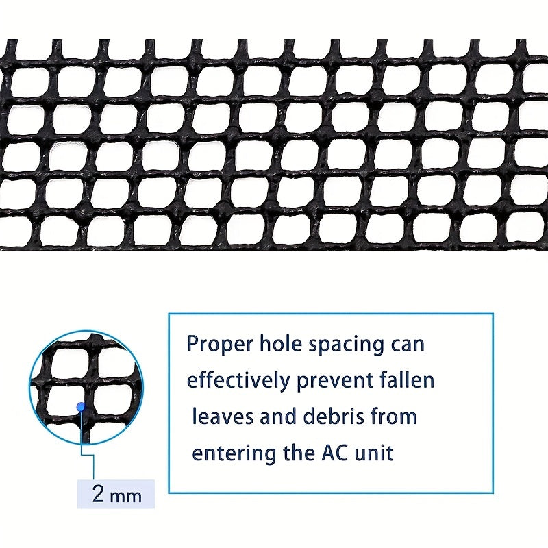 All-Season Outdoor AC Cover Waterproof Mesh with Adjustable Elastic Cords