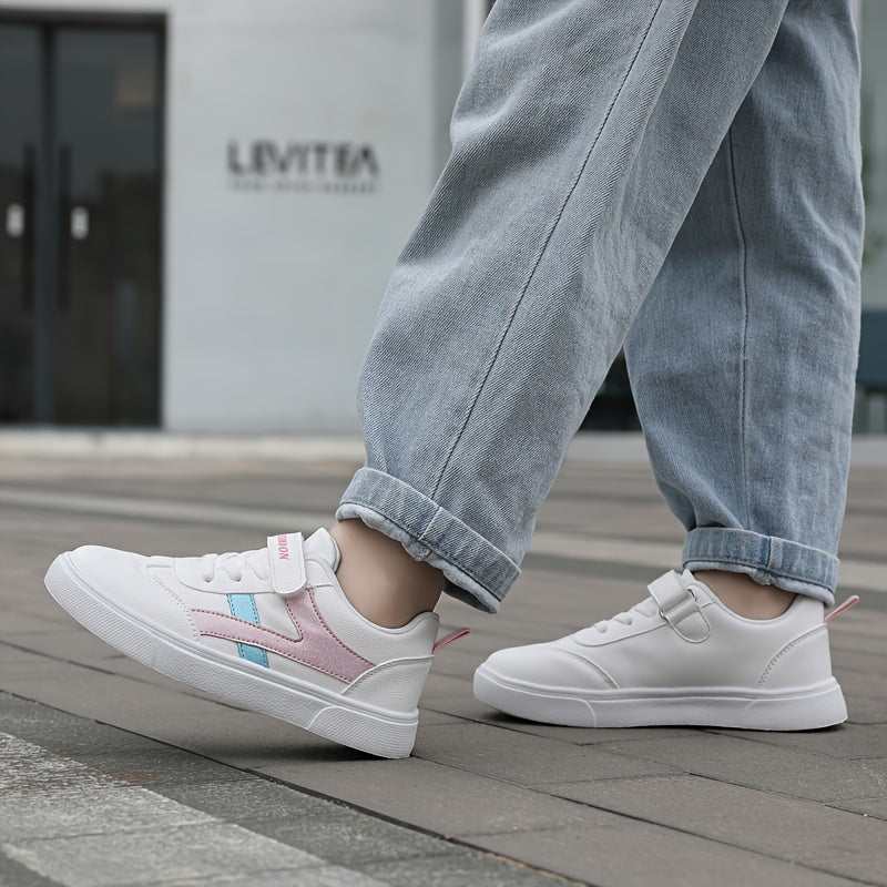 Kids Spring Autumn Sports Sneakers for Boys and Girls Non-Slip Sole Microfiber Leather Casual Running Shoes