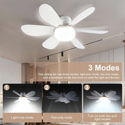 LED Smart Ceiling Fan Light with Remote Control, Timer, 6 Blades, Adjustable Brightness and Color Temperature