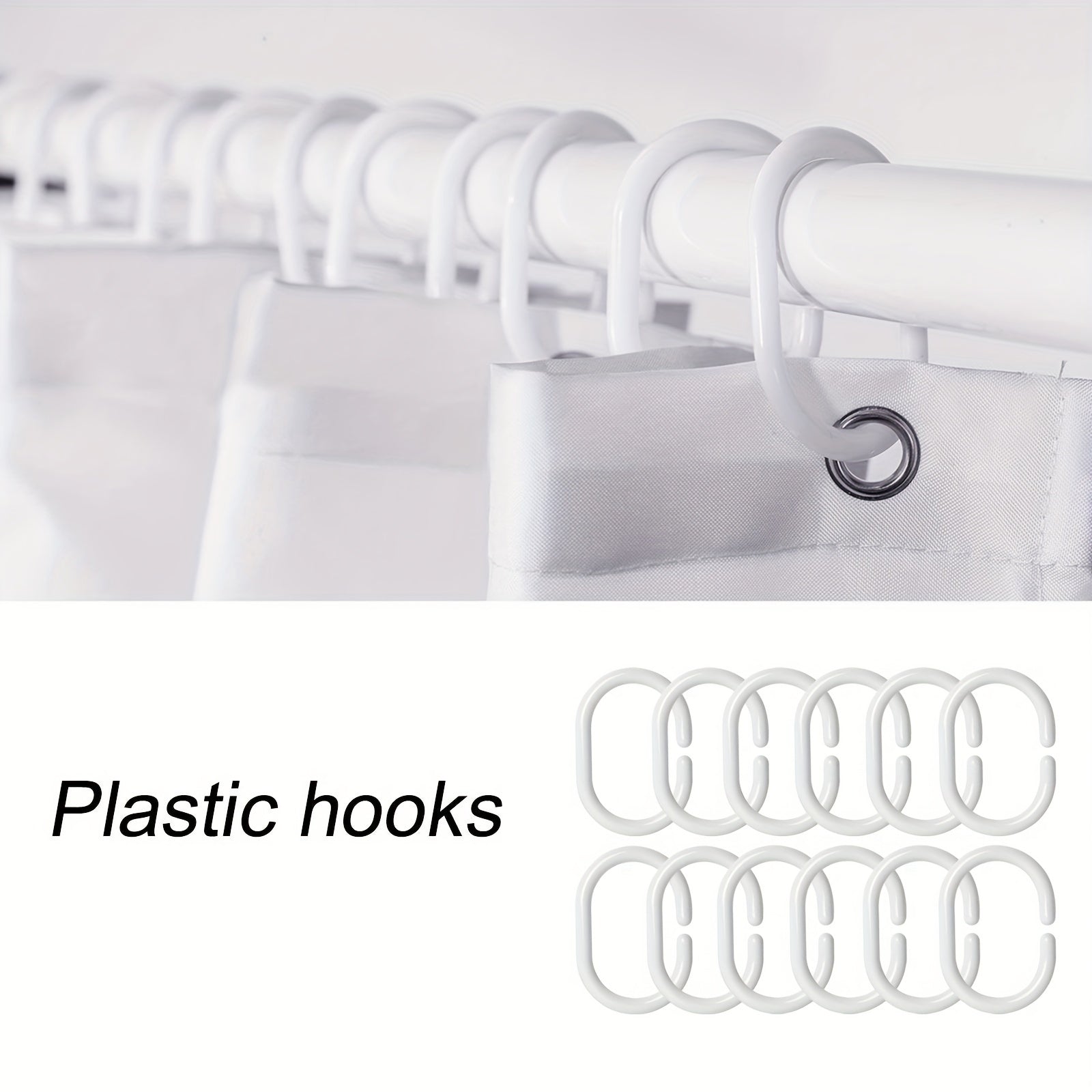 Boho Shower Curtain Waterproof Polyester with Abstract Moon Phase Design 12 Hooks Included