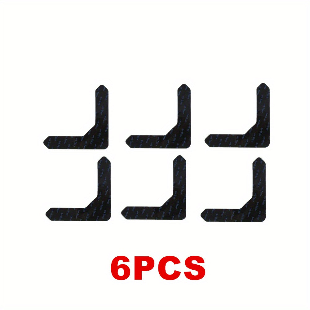 Carpet Corner Pads for Area Rugs 6/14/28 Pack Anti-Slip Reusable Washable L-Shaped Stickers