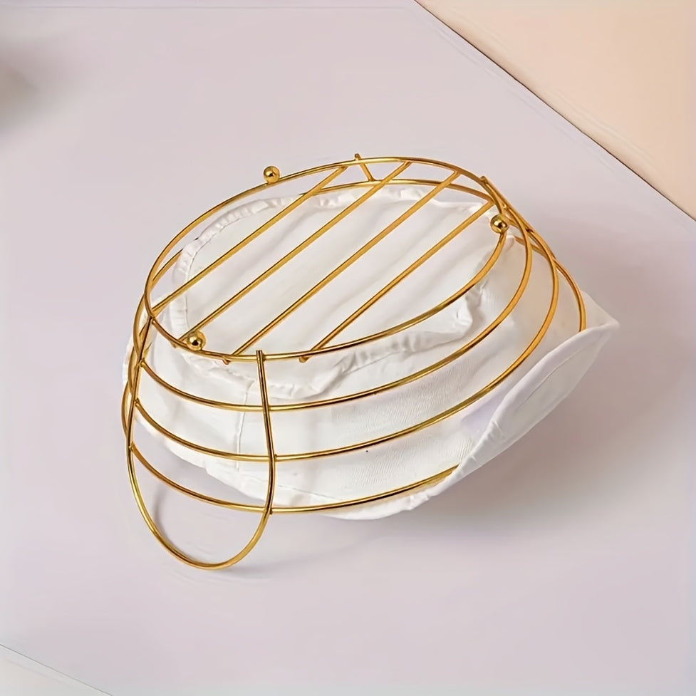 Iron Bread Basket for Storage and Organization of Fruits Snacks and More in Kitchen Bedroom Living Room Office